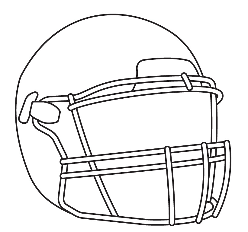 Football Helmet drawing