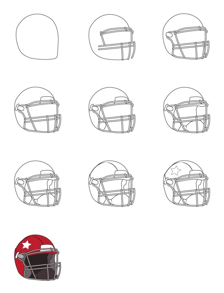 Ultimate Guide to Draw a Football Helmet Step by Step