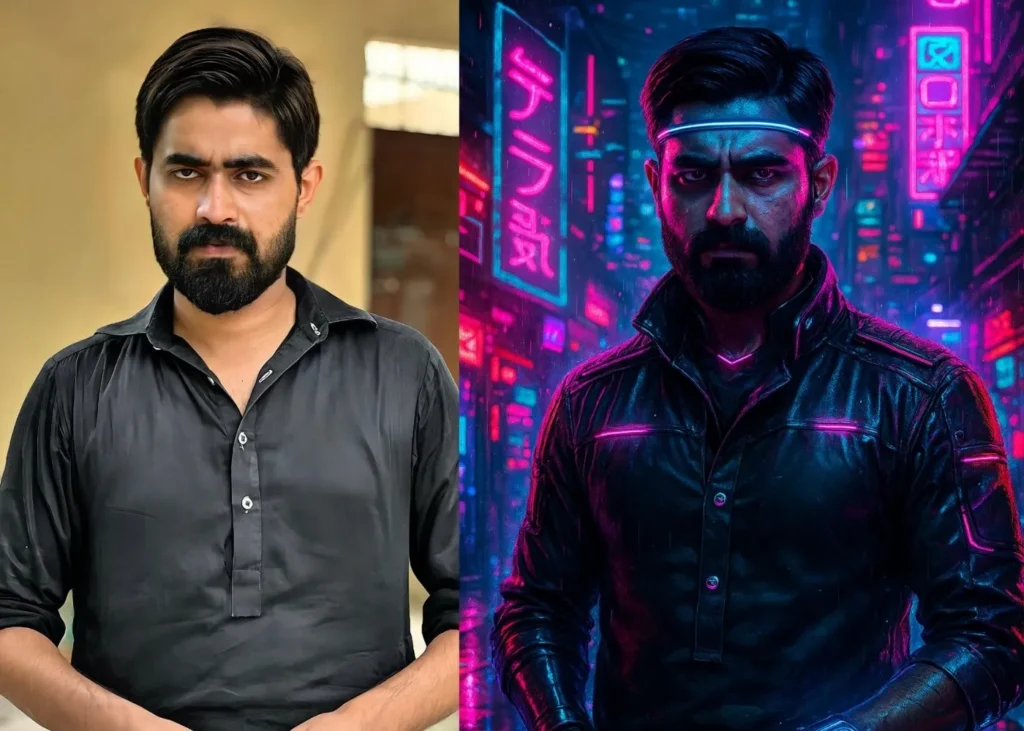 ChatGPT for Transforming Image with a Cyberpunk Aesthetic