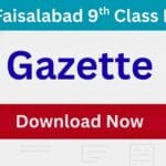 Faisalabad Board SSC Part 1 (Class 9) Gazette 2025 PDF Download