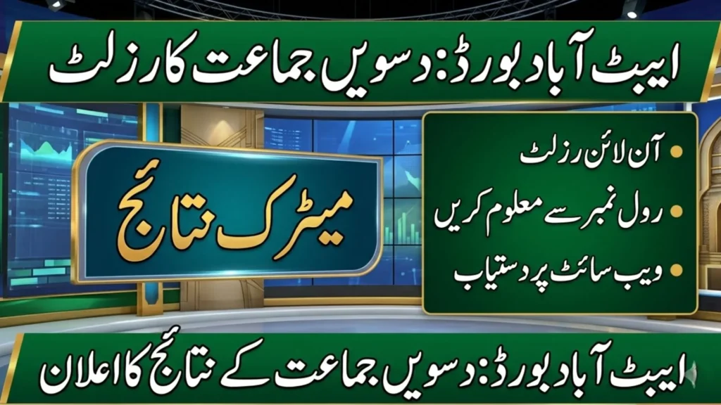 Abbottabad Board Result 2026 Class 10 check online by roll number